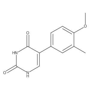 (2,4)-Dihydroxy-5-(4-methoxy-3-methylphenyl)pyrimidine Structure
