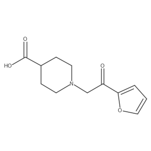 1-(2-(Furan-2-yl)-2-oxoethyl)piperidine-4-carboxylic acid结构式