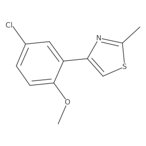 4-(5-Chloro-2-methoxyphenyl)-2-methylthiazole Structure