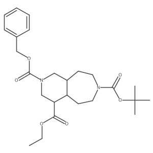 2-O-benzyl 7-O-tert-butyl 4-O-ethyl (4S,4aR,9aS)-3,4,4a,5,6,8,9,9a-octahydro-1H-pyrido[3,4-d]azepine-2,4,7-tricarboxylate Structure