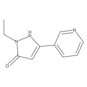 2-ethyl-5-pyridin-3-yl-2H-pyrazol-3-ol Structure