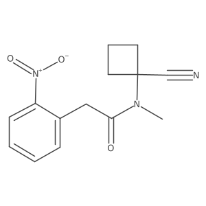 N-(1-cyanocyclobutyl)-N-methyl-2-(2-nitrophenyl)acetamide结构式