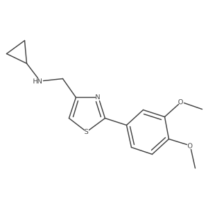N-((2-(3,4-dimethoxyphenyl)thiazol-4-yl)methyl)cyclopropanamine结构式
