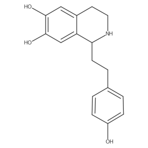 1-(4-Hydroxyphenethyl)-1,2,3,4-tetrahydroisoquinoline-6,7-diol结构式