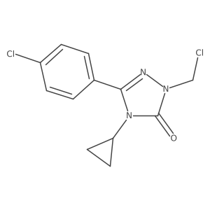 2-(Chloromethyl)-5-(4-chlorophenyl)-4-cyclopropyl-2,4-dihydro-3H-1,2,4-triazol-3-one结构式