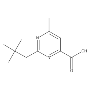 6-Methyl-2-neopentylpyrimidine-4-carboxylic acid结构式