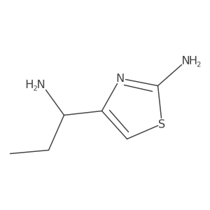 4-[(1R)-1-aminopropyl]-1,3-thiazol-2-amine结构式