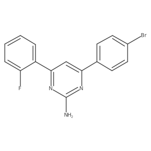 4-(4-Bromophenyl)-6-(2-fluorophenyl)pyrimidin-2-amine结构式