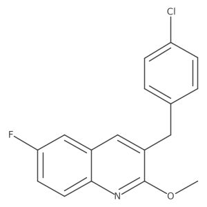 3-(4-Chlorobenzyl)-6-fluoro-2-methoxyquinoline Structure