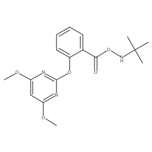 (1,1-Dimethylethyl)azanyl 2-[(4,6-dimethoxy-2-pyrimidinyl)oxy]benzoate结构式