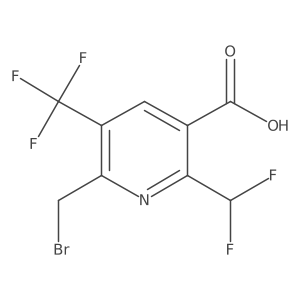 2-(Bromomethyl)-6-(difluoromethyl)-3-(trifluoromethyl)pyridine-5-carboxylic acid Structure
