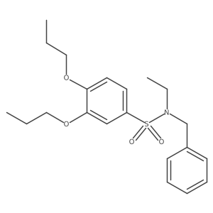 N-benzyl-N-ethyl-3,4-dipropoxybenzene-1-sulfonamide结构式