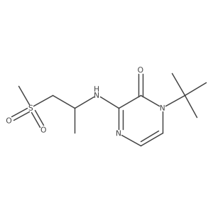 2(1H)-Pyrazinone, 1-(1,1-dimethylethyl)-3-[[1-methyl-2-(methylsulfonyl)ethyl]amino]-结构式