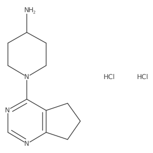 1-{5H,6H,7H-cyclopenta[d]pyrimidin-4-yl}piperidin-4-amine dihydrochloride Structure