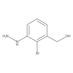1-(2-Bromo-3-(hydroxymethyl)phenyl)hydrazine结构式