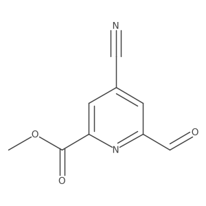 Methyl 4-cyano-6-formylpyridine-2-carboxylate Structure