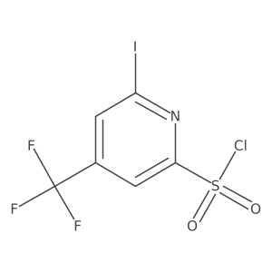 6-Iodo-4-(trifluoromethyl)pyridine-2-sulfonyl chloride结构式