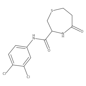N-(3,4-dichlorophenyl)-5-oxo-1,4-thiazepane-3-carboxamide结构式