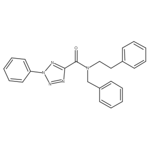 N-benzyl-N-phenethyl-2-phenyl-2H-tetrazole-5-carboxamide结构式