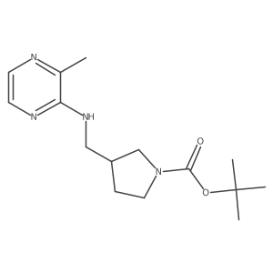 tert-Butyl 3-(((3-methylpyrazin-2-yl)amino)methyl)pyrrolidine-1-carboxylate Structure