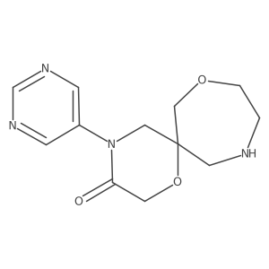 4-(Pyrimidin-5-yl)-1,8-dioxa-4,11-diazaspiro[5.6]dodecan-3-one Structure
