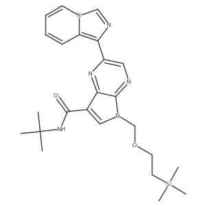 2-imidazo[1,5-a]pyridin-1-yl-5-(2-trimethylsilanyl-ethoxymethyl)-5H-pyrrolo[2,3-b]pyrazine-7-carboxylic acid tert-butylamide结构式