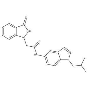 N-(1-isobutyl-1H-indol-5-yl)-2-(3-oxo-2,3-dihydro-1H-isoindol-1-yl)acetamide Structure