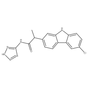 2-(6-chloro-9H-carbazol-2-yl)-N-(2H-tetrazol-5-yl)propanamide Structure