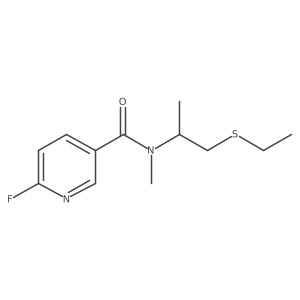 N-(1-Ethylsulfanylpropan-2-yl)-6-fluoro-N-methylpyridine-3-carboxamide Structure