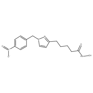 N-Hydroxy-5-(1-(4-nitrobenzyl)-1H-pyrazol-3-yl)pentanamide结构式