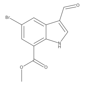 Methyl 5-Bromo-3-formylindole-7-carboxylate结构式