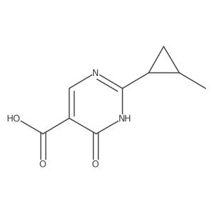 2-(2-Methylcyclopropyl)-6-oxo-1,6-dihydropyrimidine-5-carboxylic acid结构式