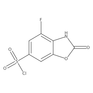 4-Fluoro-2-oxo-2,3-dihydrobenzo[d]oxazole-6-sulfonyl chloride Structure