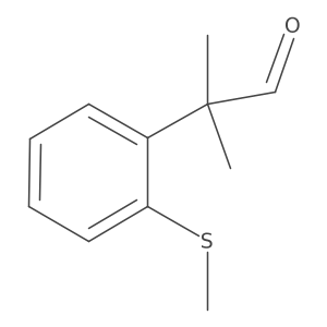 2-Methyl-2-[2-(methylsulfanyl)phenyl]propanal Structure