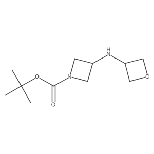 tert-Butyl 3-[(oxetan-3-yl)amino]azetidine-1-carboxylate Structure