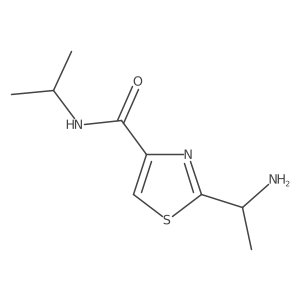 2-(1-aminoethyl)-N-(propan-2-yl)-1,3-thiazole-4-carboxamide Structure