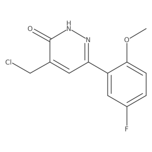 3(2H)-Pyridazinone, 4-(chloromethyl)-6-(5-fluoro-2-methoxyphenyl)-结构式
