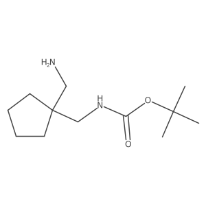 tert-butyl N-{[1-(aminomethyl)cyclopentyl]methyl}carbamate Structure