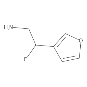 2-Fluoro-2-(furan-3-yl)ethan-1-amine结构式