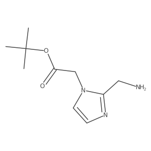 tert-butyl 2-[2-(aminomethyl)-1H-imidazol-1-yl]acetate结构式
