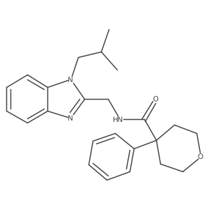 N-{[1-(2-methylpropyl)-1H-benzimidazol-2-yl]methyl}-4-phenyltetrahydro-2H-pyran-4-carboxamide Structure