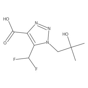 5-(difluoromethyl)-1-(2-hydroxy-2-methylpropyl)-1H-1,2,3-triazole-4-carboxylic acid结构式