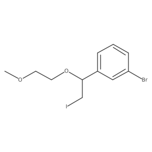 1-Bromo-3-[2-iodo-1-(2-methoxyethoxy)ethyl]benzene Structure