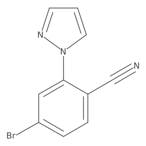 4-Bromo-2-(1H-pyrazol-1-yl)benzonitrile结构式