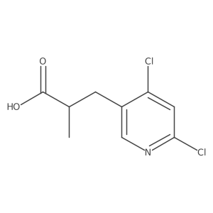 3-(4,6-Dichloropyridin-3-yl)-2-methylpropanoic acid结构式