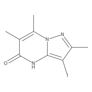 3-Iodo-2,6,7-trimethyl-4H,5H-pyrazolo[1,5-a]pyrimidin-5-one结构式