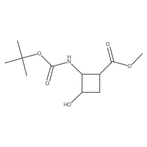 methyl (1R,2S,3R)-3-hydroxy-2-[(2-methylpropan-2-yl)oxycarbonylamino]cyclobutane-1-carboxylate结构式