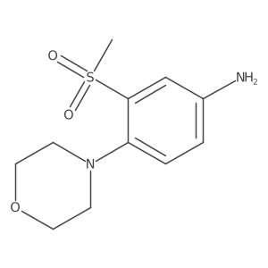 3-Methylsulfonyl-4-morpholin-4-ylaniline结构式