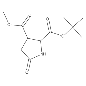 2-(Tert-butyl) 3-methyl (2S,3S)-5-oxopyrrolidine-2,3-dicarboxylate Structure