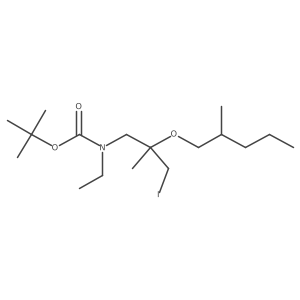 tert-butyl N-ethyl-N-{3-iodo-2-methyl-2-[(2-methylpentyl)oxy]propyl}carbamate结构式